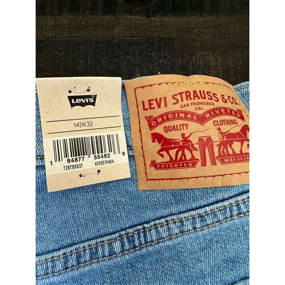 Levi’s HIGH RISE WOMEN'S SHORTS cut off denim size 14 hyper soft - Picture 7 of 7